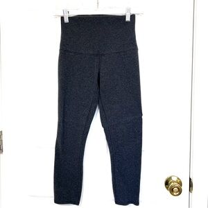 Lululemon Align High-Rise Crop 21” Heathered Graphite Grey Size 4 Leggings